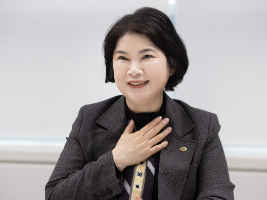 문정미 한국이콜랩 부사장이 1일 서울 송파구 본사에서 디지털타임스와 인터뷰를 하고 있다. 한국이콜랩 제공.